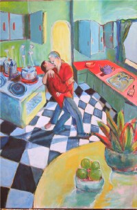 "Kitchen Kiss" copyright Dominc Fetherston and link to his website.